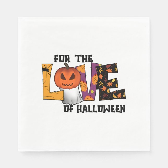 Für die Liebe zu Halloween Serviette (Vorderseite)