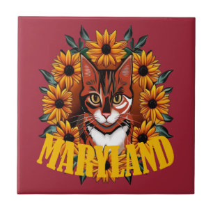 Für die Liebe zu Marylands Calico-Katze Fliese