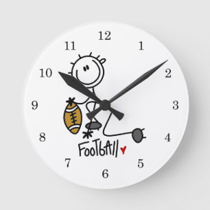 Für die Liebe zum Fußball Runde Wanduhr