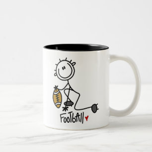Für die Liebe zum Fußball Zweifarbige Tasse