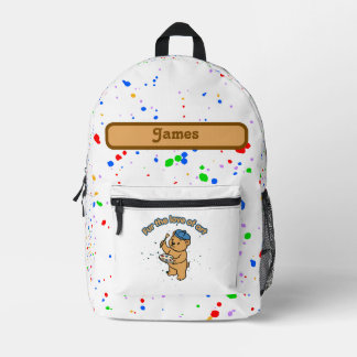 Für die Liebe zur Kunst Süßer Bär Künstler Kinder Bedruckter Rucksack