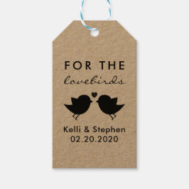 Für die Lovebirds, Hochzeitstorte Geschenkanhänger