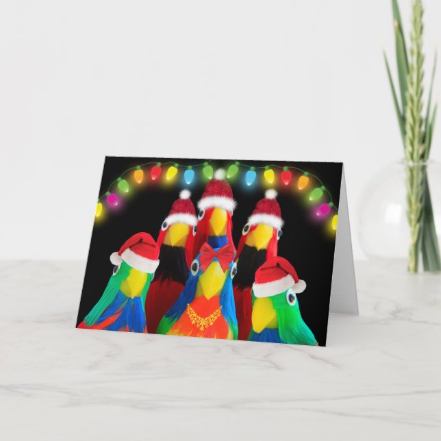 Für die Mama Funny Parrot Weihnachten (Vorderseite)