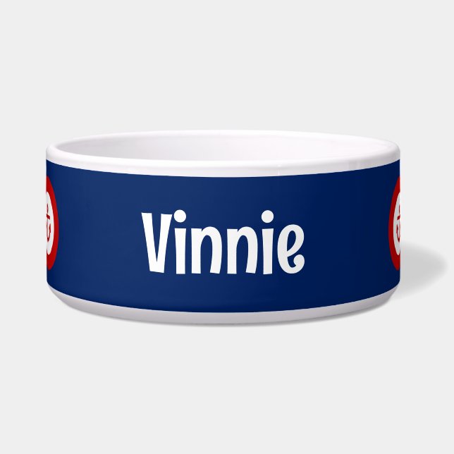 Für die Marine der Haustiere Blaues Rotes Weiß Napf (Vorderseite)