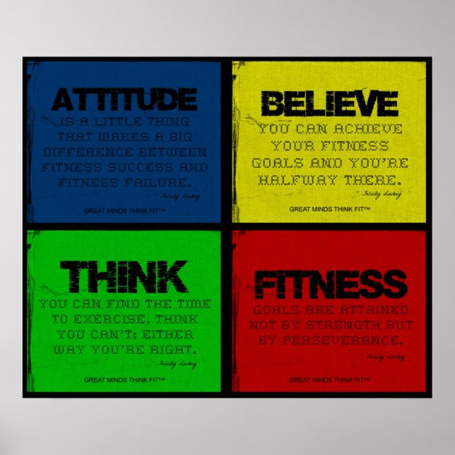 Für die Quotes-Collage der Fitness gerissen Poster (Vorne)