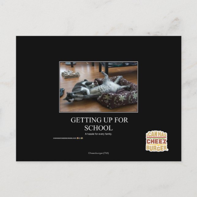 Für die Schule aufstehen Postkarte (Vorderseite)