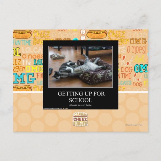 Für die Schule aufstehen Postkarte (Vorderseite)