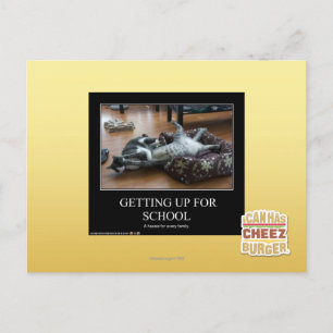 Für die Schule aufstehen Postkarte