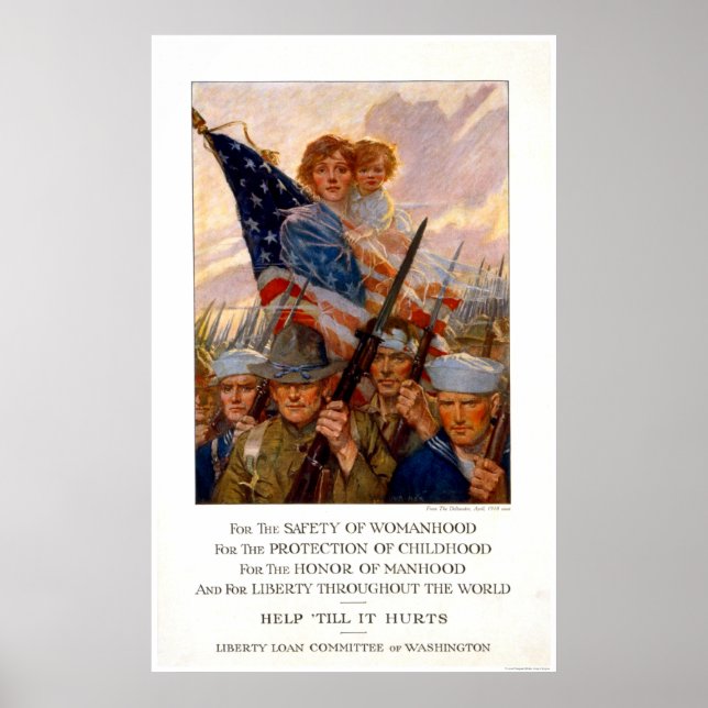 Für die Sicherheit von Frauen...helfen, bis es weh Poster (Vorne)