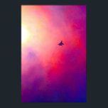 Für die Sterne Poster<br><div class="desc">Eine Silhouette eines modernen Kampfflugzeugs vor dem Hintergrund der feurigen Sonne und dramatischen Rot-, lila, violetten Wolken. Suche nach den Sternen. Die Dekoration ist in großen Farbtönen gestaltet. Ein gutes Geschenk für Piloten, Piloten und Flieger. Sie können eine andere Druckgröße von der kleinsten bis zur größten wählen. Sie können dieses...</div>