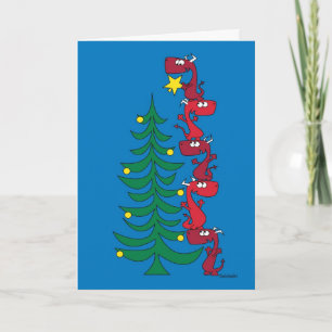 Für die Sterne Weihnachtskarte Feiertagskarte