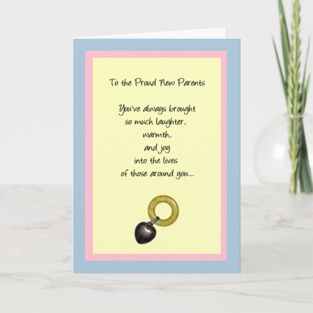 Für die stolzen neuen Eltern Karte (Vorderseite)