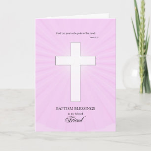 Für die Taufe der Freunde, das glühende Kreuz Karte