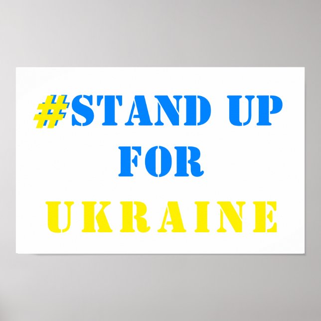 # Für die Ukraine eintreten - Freiheit - ukrainisc Poster (Vorne)