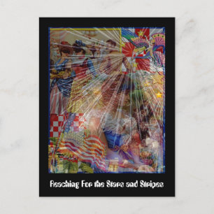 Für die US Flagge Postkarte