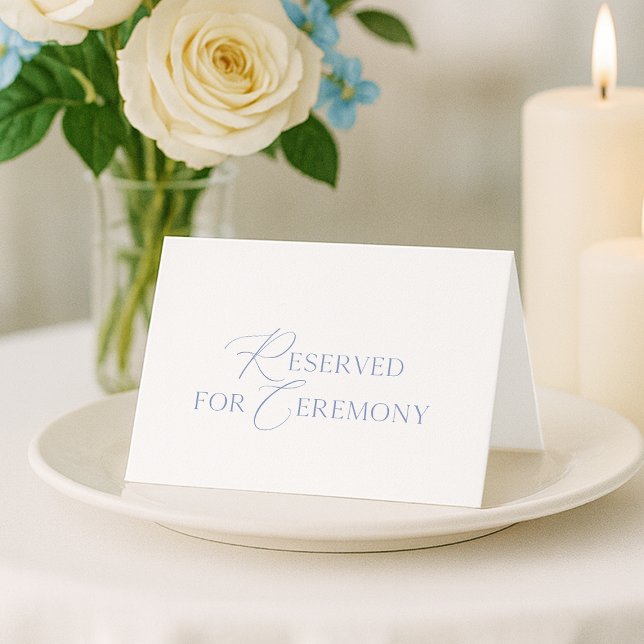 „Für die Zeremonie reserviert“ Hochzeitssitzkarte Einladung (Von Creator hochgeladen)