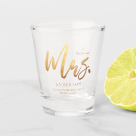 Für die Zukunft Frau Wedding Gold Foil Custom Schnapsglas