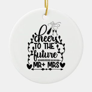 Für die Zukunft Herr + Frau Keramik Ornament