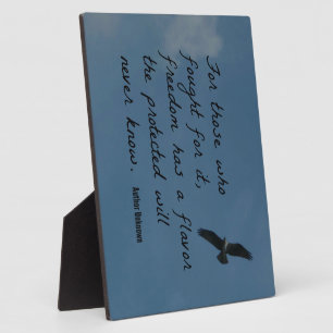 Für diejenigen, die dafür kämpfen, hat Freiheit ei Fotoplatte