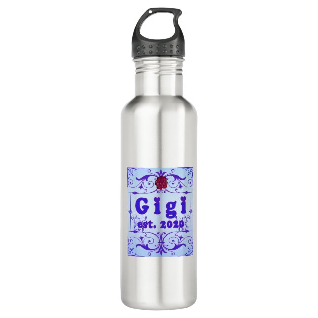 Für diese Sonderaktion "GiGi 2020" Edelstahlflasche (Vorderseite)