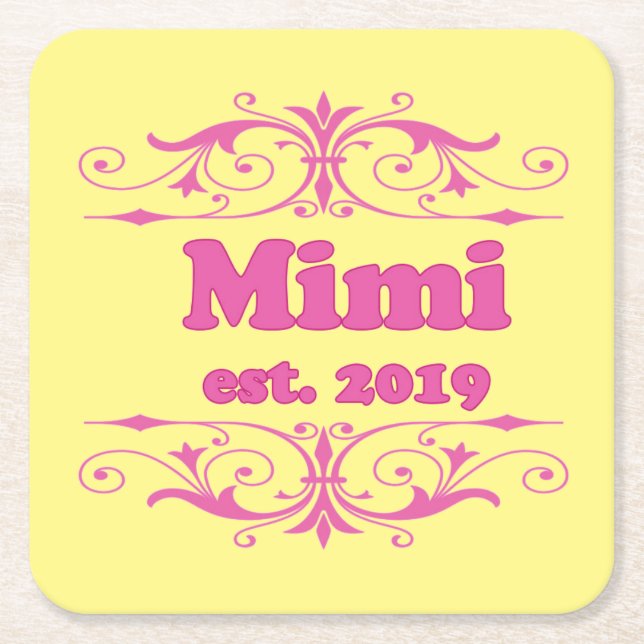 Für diese Sonderaktion "Mimi 2019" Rechteckiger Pappuntersetzer (Vorderseite)