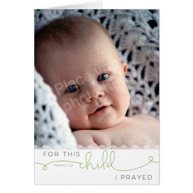 Für dieses Kind betete ich - 1 Samuel 1:27 (Vorne)