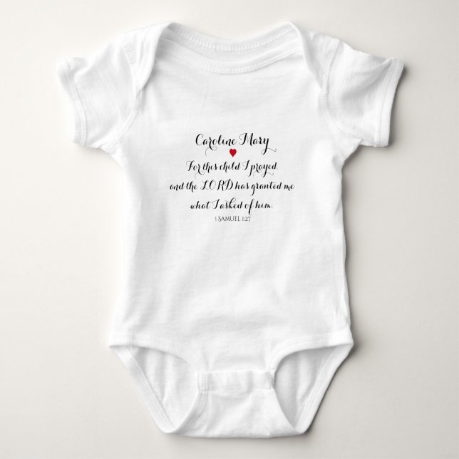 Für dieses Kind betete ich Baby Bodysuit Baby Strampler (Vorderseite)