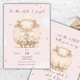 Für dieses Kind betete ich das religiöse Pink Lamm Einladung