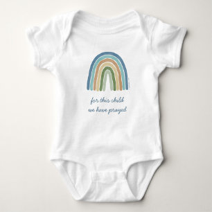 Für dieses Kind beteten wir Boho Rainbow Blue Baby Strampler