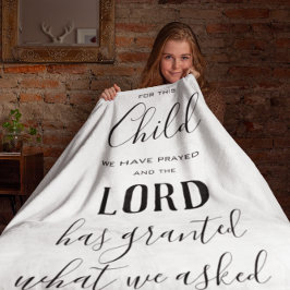 Für dieses Kind beteten wir, und der Herr hat es g Sherpadecke