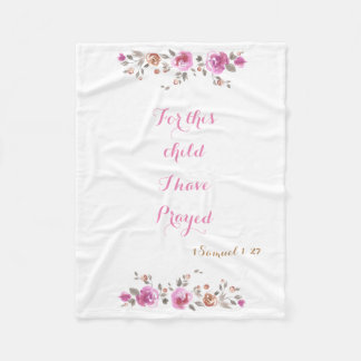 Für dieses Kind habe ich gebetet Fleecedecke