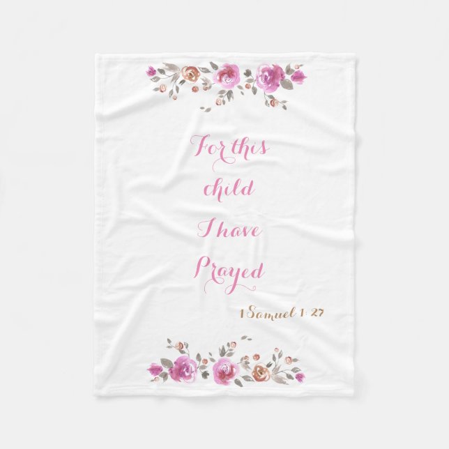 Für dieses Kind habe ich gebetet Fleecedecke (Vorderseite)