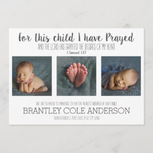 Für dieses Kind habe ich Geburts-Mitteilung Ankündigung