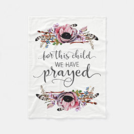 Für dieses Kind haben wir Boho Chic Baby Girl bete Fleecedecke