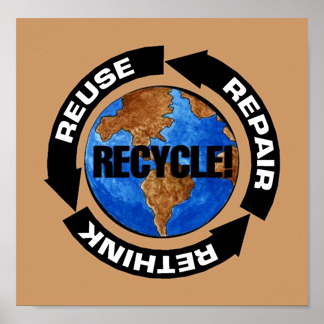 Für Earth Day Poster gerecycelt (Vorne)