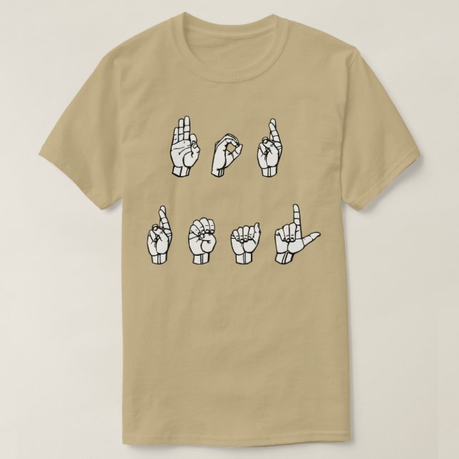 Für echtes ASL-Zeichensprache-Design 1 T-Shirt (Design vorne)