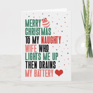 für Ehefrau Schlüpfrige Gedanken Weihnachten Typog
