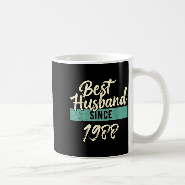 Für Ehemann seit 1988 Hochzeit Ehemänner Kaffeetasse (Rechts)