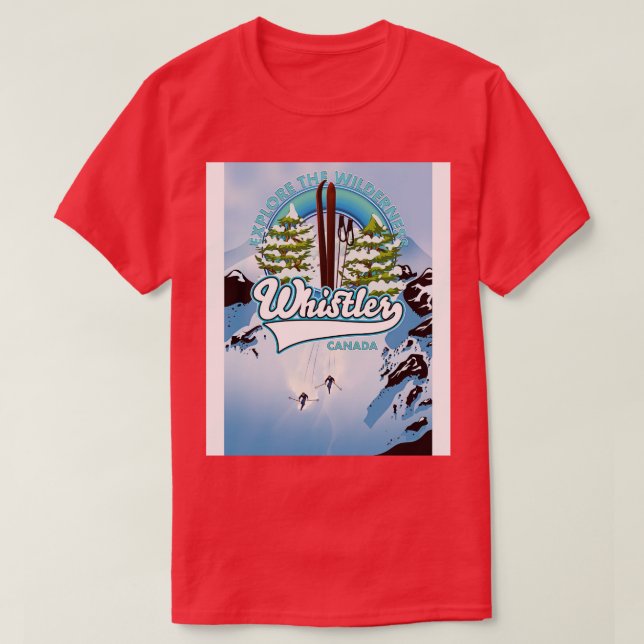 Für ein Abenteuer Whistler Ski Poster T-Shirt (Design vorne)