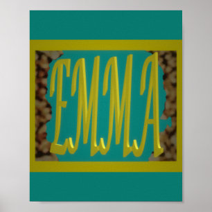 FÜR EIN MÄDCHEN MIT DEM NAMEN EMMA MARINE BLUE PEB POSTER