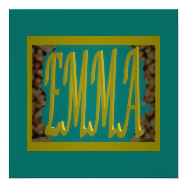 FÜR EIN MÄDCHEN MIT DEM NAMEN EMMA MARINE BLUE PEB POSTER (Vorderseite)