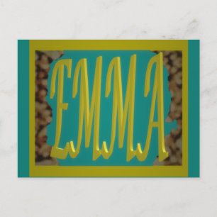 FÜR EIN MÄDCHEN NAMENS EMMA MARINE BLAUE STEINE POSTKARTE