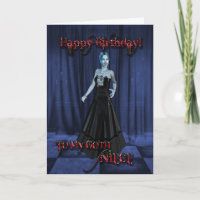 Für eine Goth Nichte, eine Vampire Birthday Card