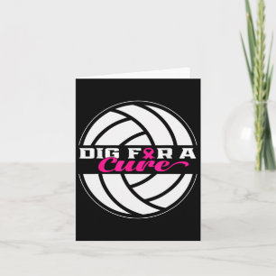 Für eine Heilung Brustkrebs Bewusstsein Volleyball Karte