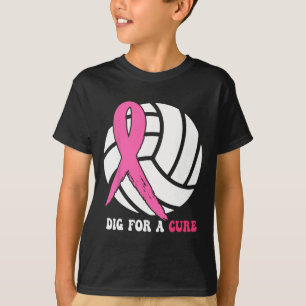 Für eine Heilung Brustkrebs Bewusstsein Volleyball T-Shirt