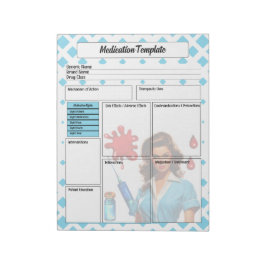 Für eine lebende _ Medikationsvorlage Notizblock