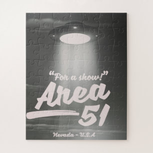 "Für eine Show" Area 51 Mono Poster Puzzle