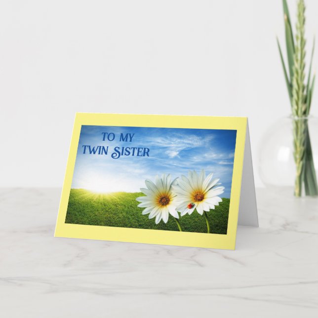 FÜR EINE "TWIN"-GEBURTSKARTE KARTE (Vorderseite)