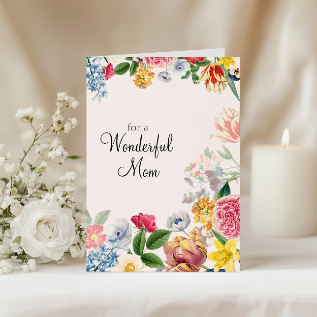 Für eine wunderbare Mama Soft Tulip Spring Florals Karte (Von Creator hochgeladen)