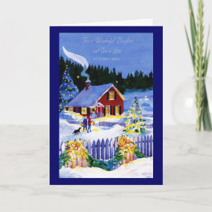 Für eine wunderbare Tochter und einen Feiertagskarte